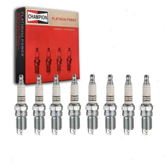 8 pc Champion Platinum Spark Plugs compatible with Chevrolet Silverado 1500 HD 6.0L V8 2001-2006