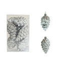 thumbnail image 1 of 8 pc Christmas Ball Bauble Ornament Glittering Pine Cone Christmas Indoor Outdoor Hanging Decoration Holiday Party Wedding Halloween Thanksgiving Valentine's Day Decor, 1 of 6