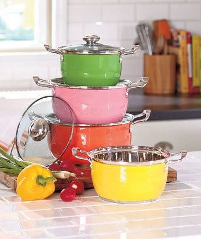 8pc. Colorful Cookware Set