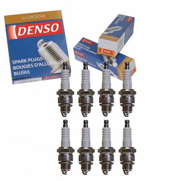 8 pc DENSO 3070 Standard U-Groove Spark Plugs for W20FPR-U Ignition Wire Secondary Fits select: 1973 VOLVO 1800, 1971-1973 OPEL GT
