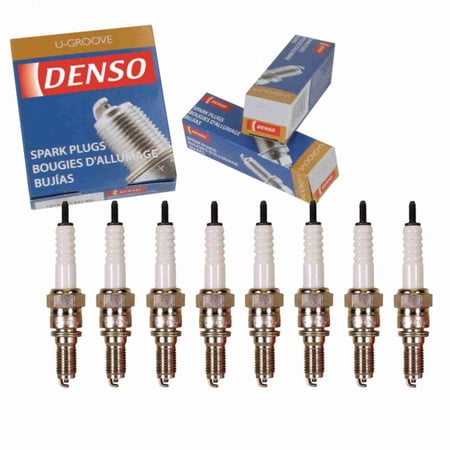 8 pc DENSO 4127 Standard U-Groove Spark Plugs for U24FER9 Ignition Wire Secondary