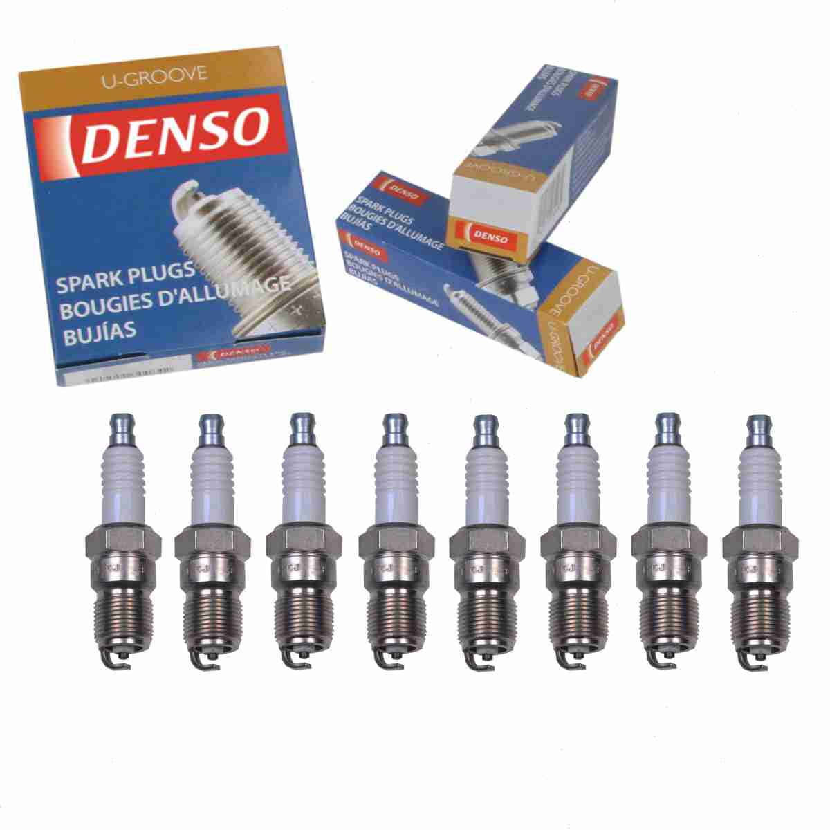 8 pc DENSO 5023 Standard U-Groove Spark Plugs for 19158002 19300384 19301655 19302723 19302725 19302728 25161678 5613906 5614158 5614212 5614224 5614227 5614236 5614253 5614283 5614284 5614303
