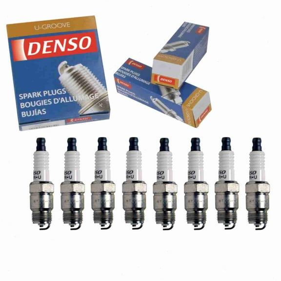 8 pc DENSO 5025 Standard U-Groove Spark Plugs for 19208523 19302742 5613957 5614229 5614243 ASF42 ASF42C ASF42CF4 ASF42P T16PR-U Ignition Wire Secondary