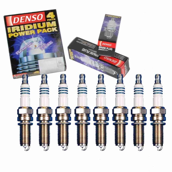 8 pc DENSO 5353 Iridium Power Spark Plugs for 004 159 18 03 004 159 44 03 004 159 49 03 004 159 58 03 132 159 00 03 132 159 01 03 132 159 02 03 1822A010 1822A011 6800 5667AB IXUH22 Ignition Wire