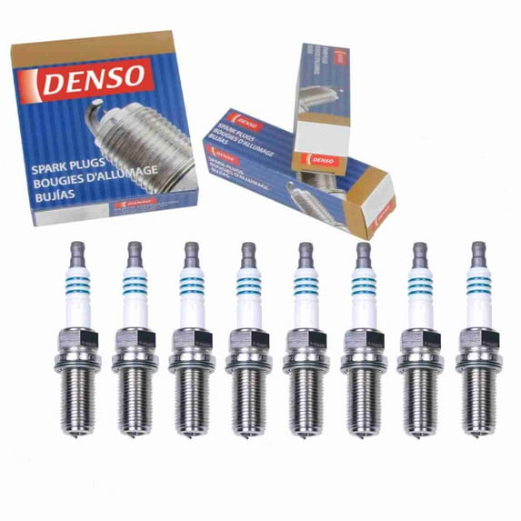 8 pc DENSO 5749 Iridium Racing Spark Plugs for IKH01-24 Ignition Wire Secondary