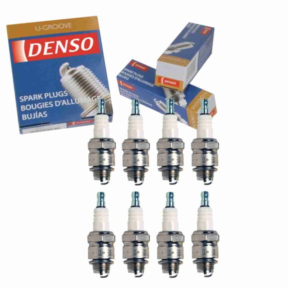 8 pc DENSO 6014 Standard U-Groove Spark Plugs for W14LM-U Ignition Wire Secondary