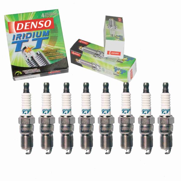8 pc DENSO Iridium TT Spark Plugs compatible with Cadillac DeVille 4.1L 4.5L 4.6L 4.9L V8 1982-2005