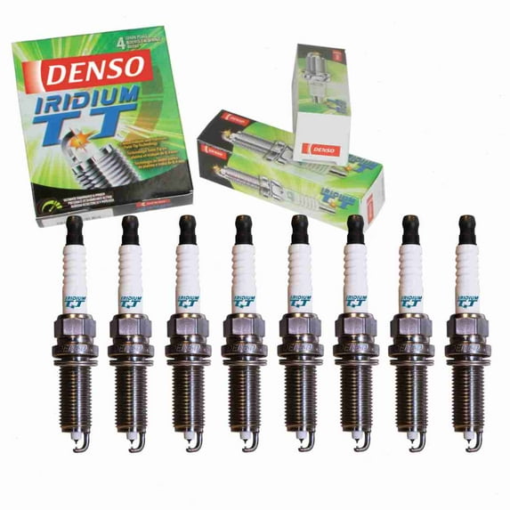 8 pc DENSO Iridium TT Spark Plugs compatible with Land Rover Range Rover 5.0L V8 2010-2011