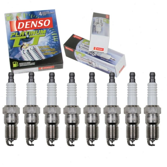 8 pc DENSO Platinum TT Spark Plugs compatible with Chevrolet Colorado 5.3L V8 2009-2012