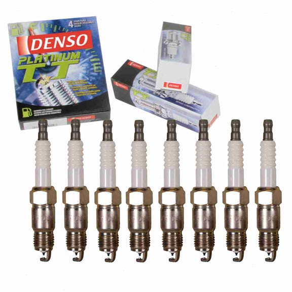 8 pc DENSO Platinum TT Spark Plugs compatible with Ford F-150 5.0L 5.8L V8 1984-1996