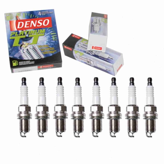 8 pc DENSO Platinum TT Spark Plugs compatible with Jaguar S-Type 4.2L V8 2003-2008