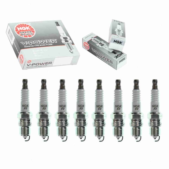 8 pc NGK 2248 V-Power Spark Plugs for 1835594T 1835746T 2R43TS6 586 664 ARF32-6 ARF32C-6 ASF32-6F4 ASF32C-6 ASF32CF6 HR8BPY R43CTS6 R43TS6 R43TSX RV12YC6 SP443 Ignition Wire Secondary