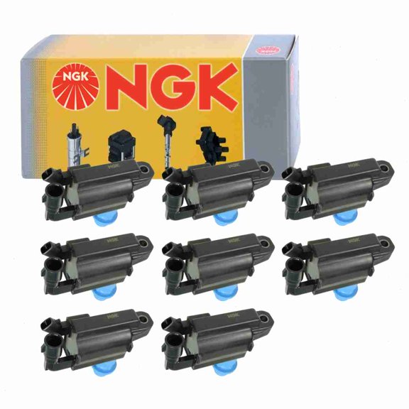 8 pc NGK 48905 Ignition Coils for 1415199 178-8397 673-1203 88921376 90919-02216 920-1048 E592 E758 GN10688 IC294 UF-228 UF228 Spark Plug Wire Boot Fits select: 2001-2005 LEXUS IS, 1998-2005 LEXUS GS
