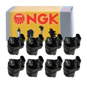 8 pc NGK 48933 Ignition Coils for 12573190 178-8399 178-8407 2505-311072 36-1194 673-7104 8-12573-190-0 8-12699-382-0 D514A E894 GN10165 IC534 UF-414 UF414 Spark Plug Wire Boot