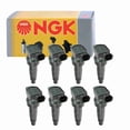 thumbnail image 1 of 8 pc NGK 48939 Ignition Coils for 14153404 178-8353 27300-2G000 27300-3F100 27301-3F100 84153404 921-2148 E1111 GN10568 IC712 UF-611 UF611 Spark Plug Wire Boot Fits select: 2008-2014 HYUNDAI SONATA, 1 of 3
