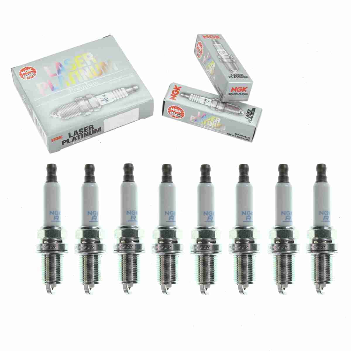 8 pc NGK 5757 Laser Platinum Spark Plugs for 101 905 611 A FR7KPP332U Ignition Wire Secondary Fits select: 2009-2012 AUDI Q5, 2008-2010 AUDI A5
