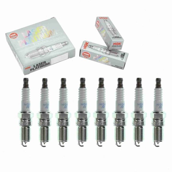 8 pc NGK 6644 Laser Platinum Spark Plugs for Ignition Wire Secondary Fits select: 2002-2003 ASTON MARTIN DB7