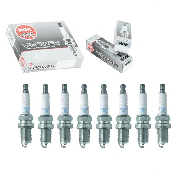 8 pc NGK 6719 V-Power Spark Plugs for 0000-18-BP47 065-01406-20 09482-00477 0E7585 0E7585A 1213202 1213202S 160999-78030 1835238T 1835246T 1Y06 2095 22401-20J05 22401KA440 241-602 2513212S 2513214S