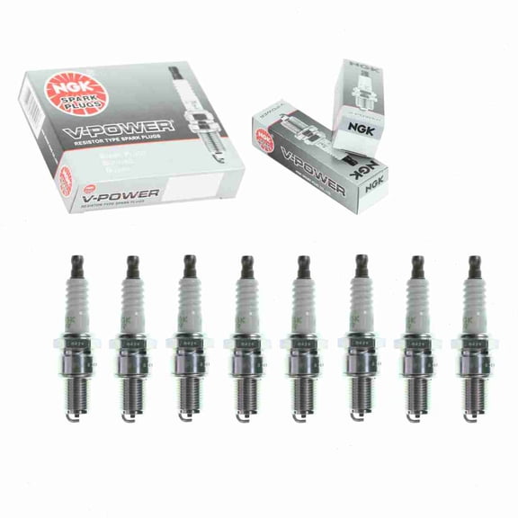 8 pc NGK 7548 V-Power Spark Plugs for 09482-00519 09482-00564 818 E3.31 RN2C Ignition Wire Secondary