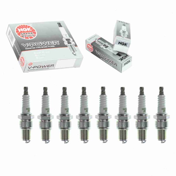 8 pc NGK 7613 V-Power Spark Plugs for 09482-00526 AR2592 W2CO Ignition Wire Secondary
