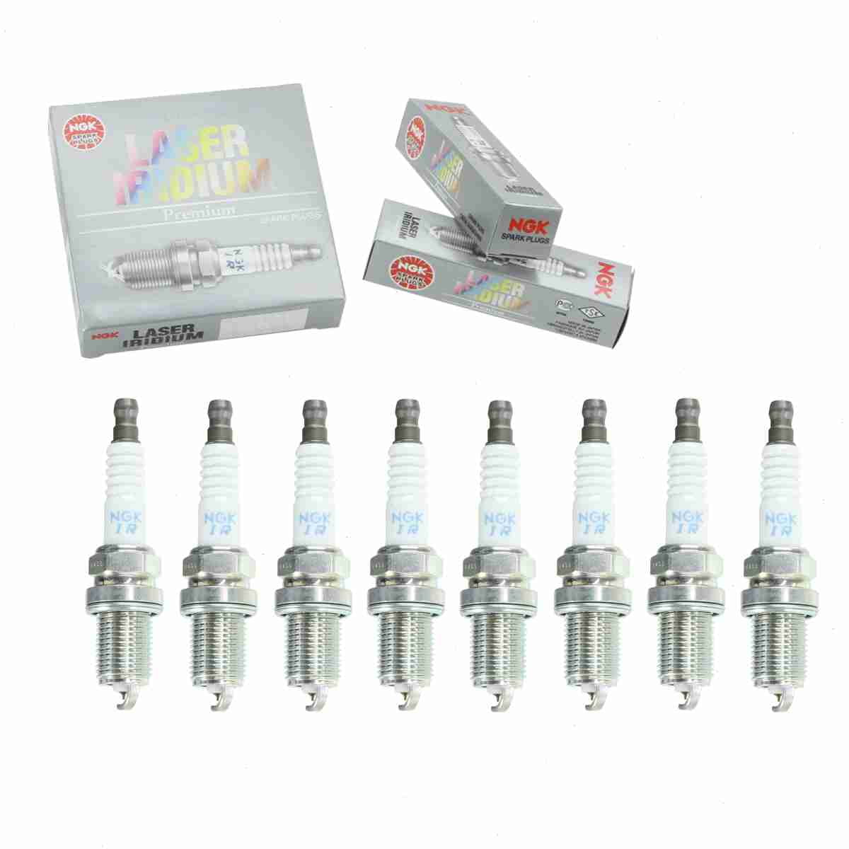 8 pc NGK 7866 Laser Iridium Spark Plugs for 4503 4550157 4701 AJ84575 C2A1535 IK16TT LR005253 PK16TT Ignition Wire Secondary Fits select: 2005-2009 LAND ROVER LR3