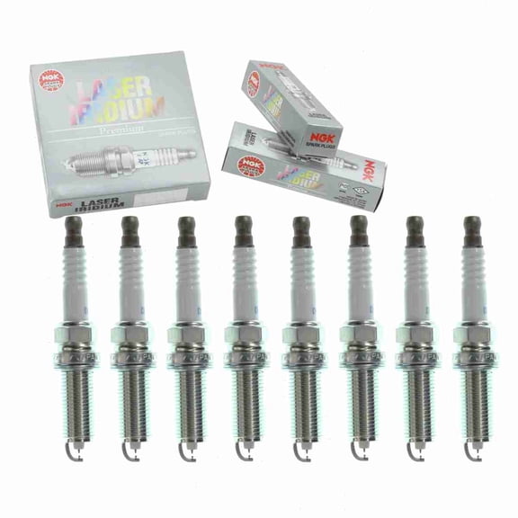 8 pc NGK 93026 Laser Iridium Spark Plugs for 22401-JF01D Ignition Wire Secondary Fits select: 2009-2021,2023-2024 NISSAN GT-R