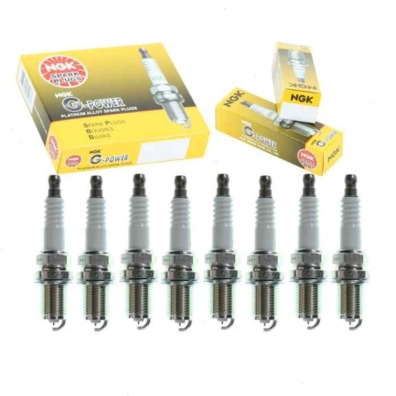 8 pc NGK G-Power Spark Plugs compatible with Land Rover Range Rover 4.2L 4.4L V8 2006-2009