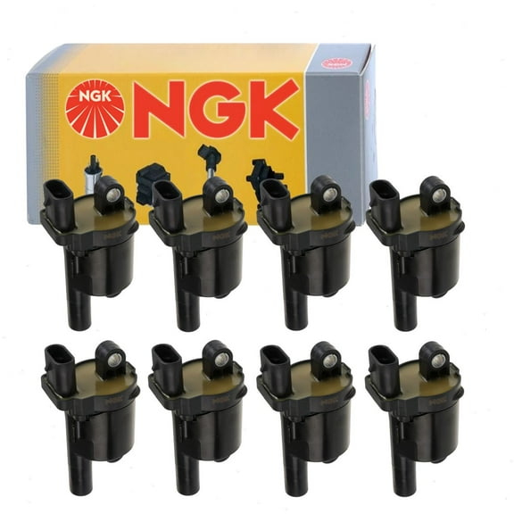 8 pc NGK Ignition Coils compatible with GMC Sierra 1500 5.3L 6.2L V8 2014-2019
