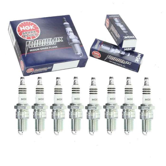 8 pc NGK Iridium IX Spark Plugs compatible with Land Rover Range Rover 3.5L 3.9L 4.0L 4.2L 4.6L V8 1987-2002