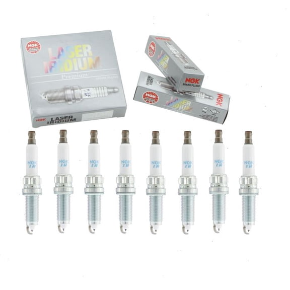 8 pc NGK Laser Iridium Spark Plugs compatible with BMW 550i GT 4.4L V8 2010-2012