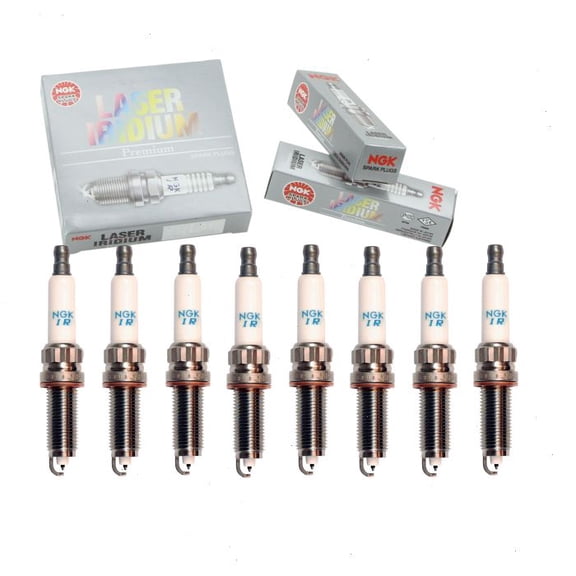 8 pc NGK Laser Iridium Spark Plugs compatible with BMW 750Li xDrive 4.4L V8 2013-2019
