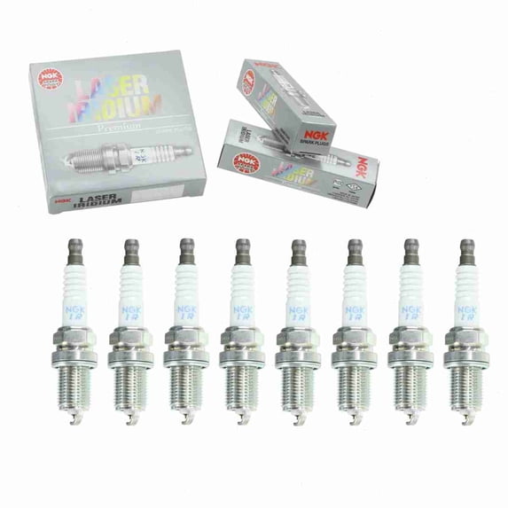 8 pc NGK Laser Iridium Spark Plugs compatible with Land Rover LR3 4.4L V8 2005-2009