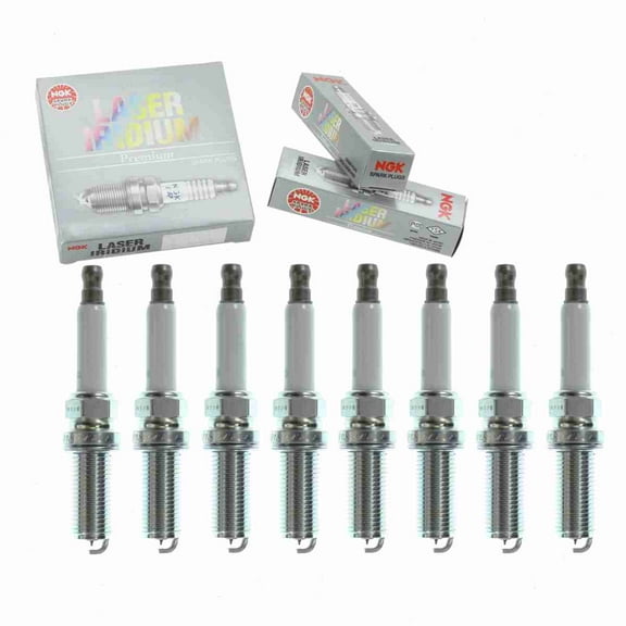8 pc NGK Laser Iridium Spark Plugs compatible with Land Rover Range Rover Sport 5.0L V8 2010-2017