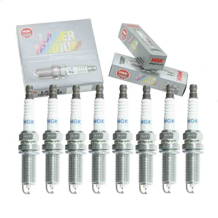 8 pc NGK Laser Iridium Spark Plugs compatible with Nissan NV2500 5.6L V8 2018-2020