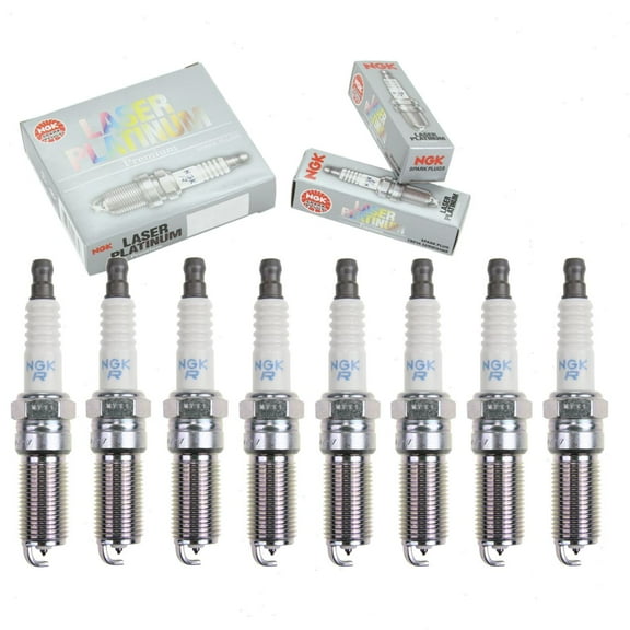 8 pc NGK Laser Platinum Spark Plugs compatible with Ford F-150 5.0L V8 2018-2021
