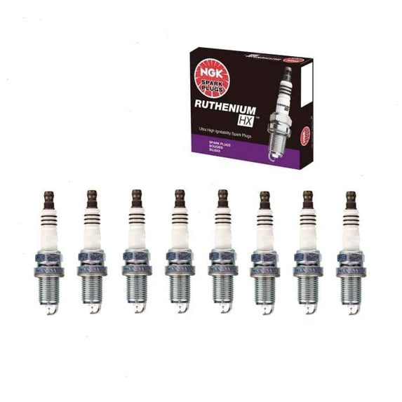 8 pc NGK Ruthenium HX Spark Plugs compatible with Dodge Durango 4.7L 5.2L 5.9L V8 1998-2007