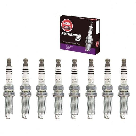8 pc NGK Ruthenium HX Spark Plugs compatible with Ford Mustang 5.0L V8 2020-2021