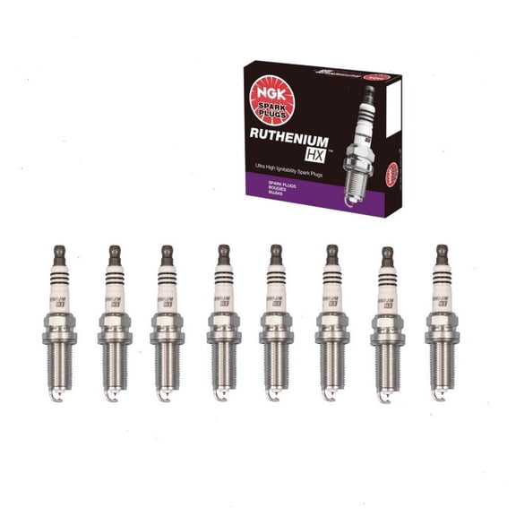 8 pc NGK Ruthenium HX Spark Plugs compatible with Infiniti M45 4.5L V8 2003-2010