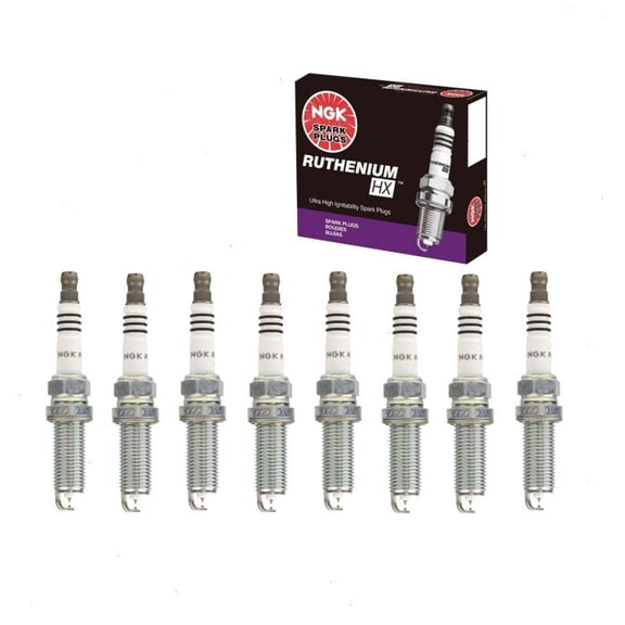 8 pc NGK Ruthenium HX Spark Plugs compatible with Infiniti M56 5.6L V8 2011-2013