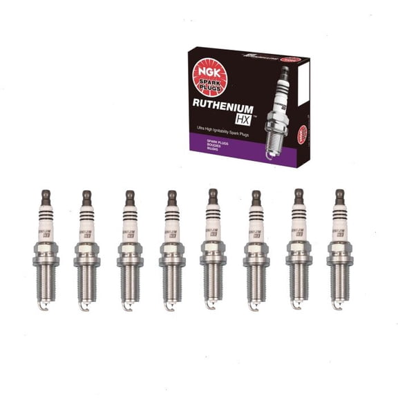 8 pc NGK Ruthenium HX Spark Plugs compatible with Infiniti Q45 4.5L V8 2002-2006