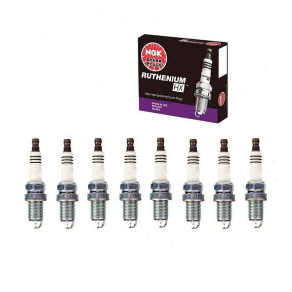 8 pc NGK Ruthenium HX Spark Plugs compatible with Lexus LS400 4.0L V8 1997-2000