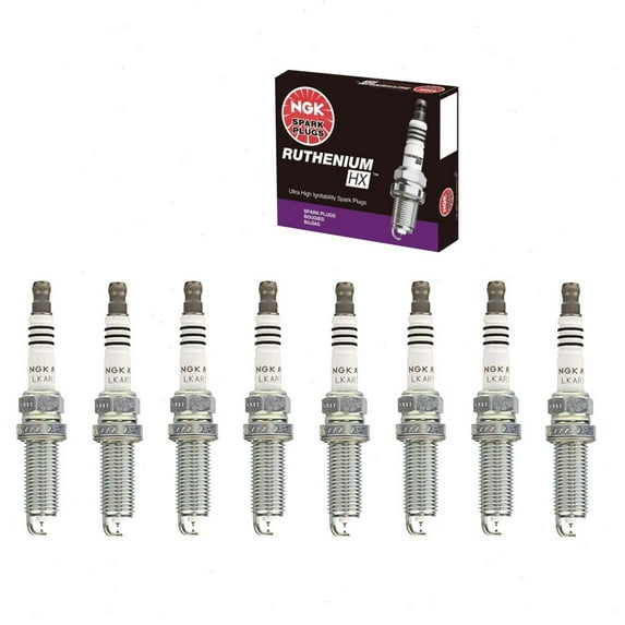 8 pc NGK Ruthenium HX Spark Plugs compatible with Mercury Grand Marquis 4.6L V8 2006-2011