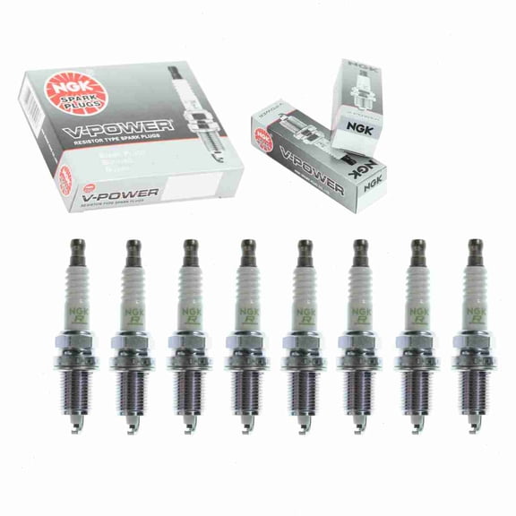 8 pc NGK V-Power Spark Plugs compatible with BMW 750i 4.8L V8 2006-2008