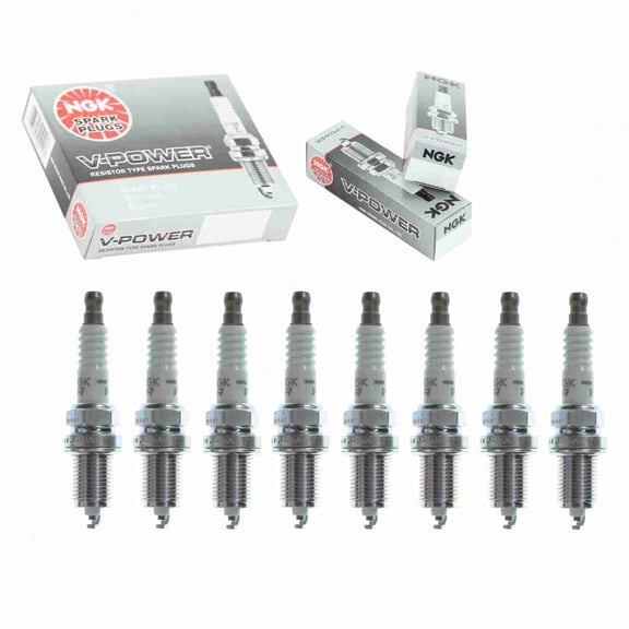 8 pc NGK V-Power Spark Plugs compatible with Cadillac Brougham 5.0L V8 1987-1990