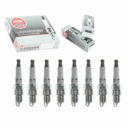 8 pc NGK V-Power Spark Plugs compatible with Chevrolet C20 5.7L V8 1985-1986