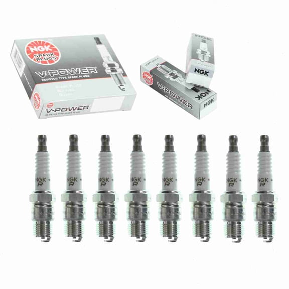 8 pc NGK V-Power Spark Plugs compatible with Chevrolet C20 Pickup 5.0L 5.7L 6.6L 7.4L V8 1970-1974