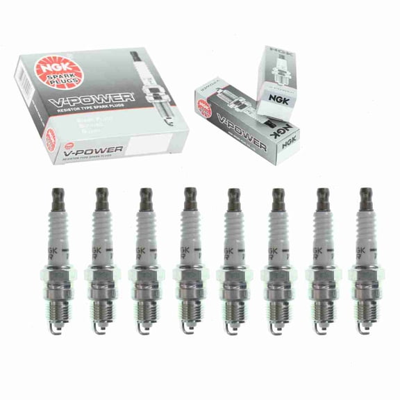 8 pc NGK V-Power Spark Plugs compatible with Chevrolet Caprice 5.7L 7.4L V8 1971-1993
