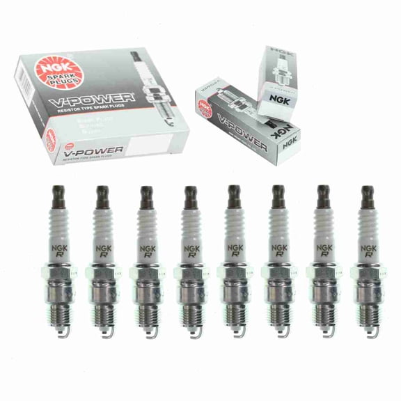 8 pc NGK V-Power Spark Plugs compatible with Chevrolet Corvette 5.0L 5.7L 7.4L V8 1971-1991