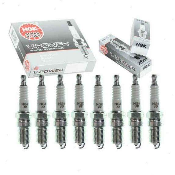 8 pc NGK V-Power Spark Plugs compatible with Chevrolet Silverado 1500 HD 6.0L V8 2001-2006
