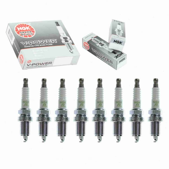 8 pc NGK V-Power Spark Plugs compatible with Dodge Ram 1500 5.2L 5.9L V8 1997-2003